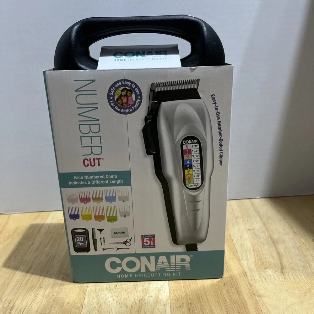 Conair Mens Clipper Hair Cutting Kit Number 20-Pc Corded Clippers ‎ HC408R